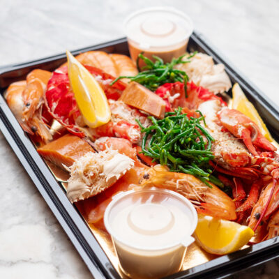 Saltwater Fish Company Lobster Platter provided by 21 at Home